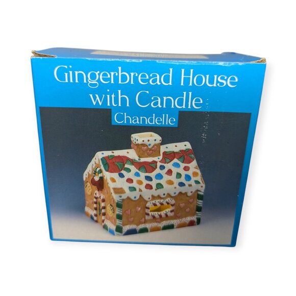 SCC Gingerbread House with Candle Holder Chandelle Porcelain Vintage Christmas - Picture 1 of 12